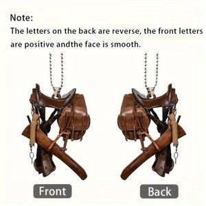Cowboy 2D Gift Boho Acrylic Exquisite Saddle Pendant Wild West Rear Mirror Decal